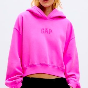 GAP Arch Logo Cropped Hoodie